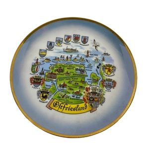 German Antiques Melitta Oftfriesland-Ceramic Plates 7.75” Bockling Glas Neudenau